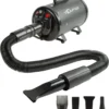 Qumax Professionele Hondenföhn Met 4 Opzetstukken – Waterblazer Voor Honden – Stil Design – Compact En Modern - Zwart