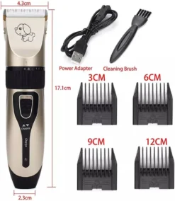 Merkloos Professionele Dierentondeuse - Scheerapparaat Voor Honden En Katten - Trimmer - 4 Opzetstukken - Oplaadbaar - Draadloos - Stil - Verschillende Haar En Vachtlengtes - Haartrimmer - Hondentrimmer - Honden Trimmer - Honden Knippen - Haren Knippen -Dog Supplies 1044x1200
