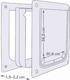 Trixie 2-Weg Hondenluik Wit - M-XL 39 X 45 CM -Dog Supplies 1053x1200 3