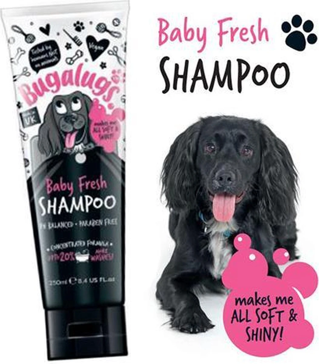 Hondenshampoo Bugalugs - Hondenparfum - Gevoelige Huid - Puppy - Witte Vacht - Langharige Hond - 250ML Tube 1 Hondenshampoo Bugalugs - Hondenparfum - Gevoelige Huid - Puppy - Witte Vacht - Langharige Hond - 250ML Tube