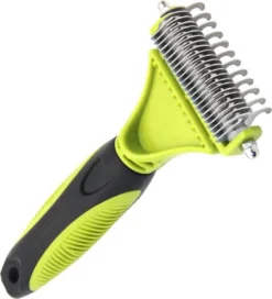 Hondenborstel - Dubbelzijdig Ontharing Tool - Herbruikbare Honden & Kattenvachtkam - Huisdier Grooming - 1 Stuk - Groen -Dog Supplies 1089x1200