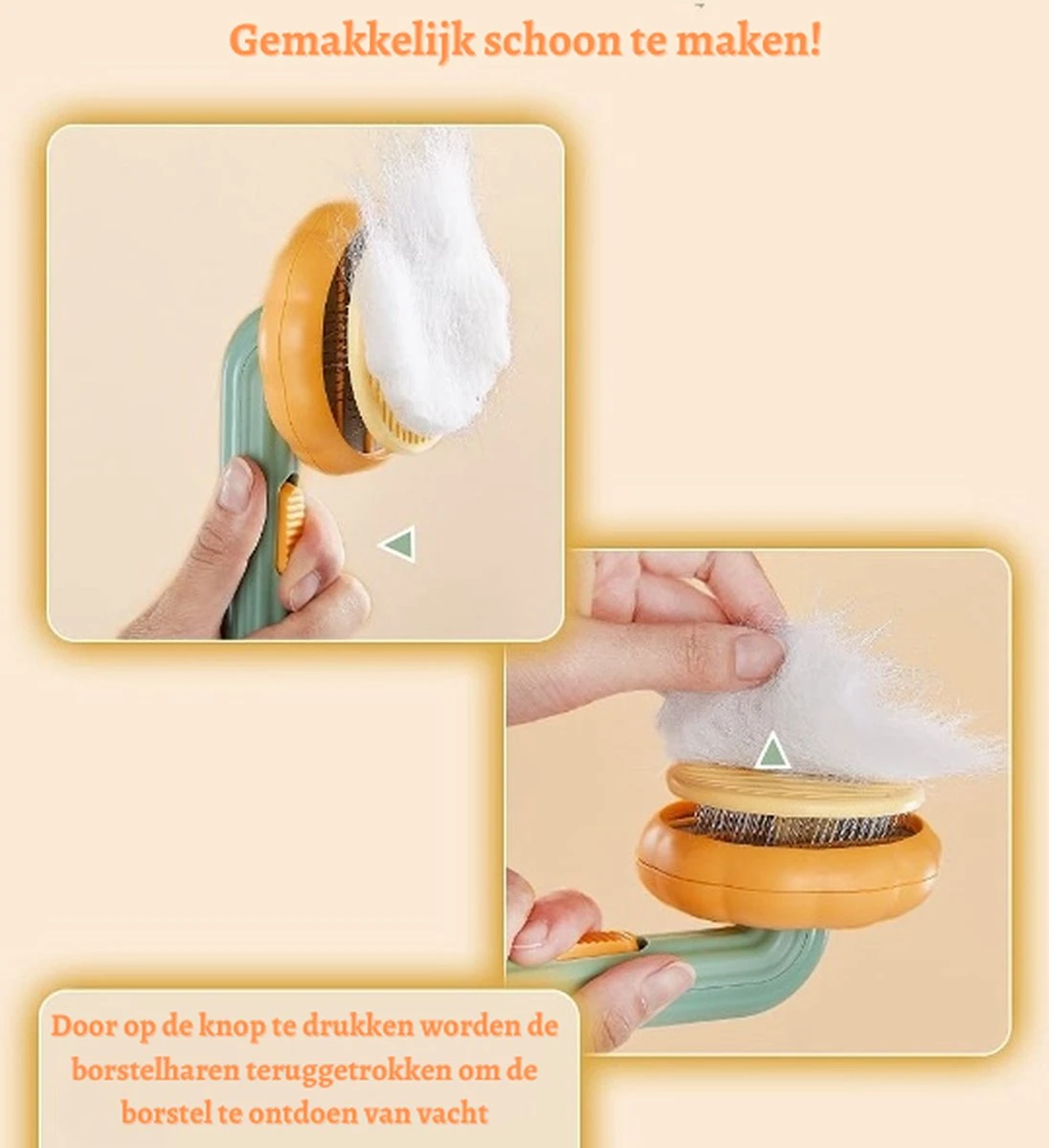 Merkloos Kattenborstel - Hondenborstel - Kattenkam - Pompoen Borstel - Kattenhaar - Haarverwijderaar Voor Huisdieren - Huisdierhaar Verwijderaar 3 Merkloos Kattenborstel - Hondenborstel - Kattenkam - Pompoen Borstel - Kattenhaar - Haarverwijderaar Voor Huisdieren - Huisdierhaar Verwijderaar - Afbeelding 3