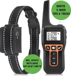 Anti Blafband EN Trainingshalsband In 1 - UNIEK SYSTEEM - 1000m Bereik - 100 Levels - Trainingsband - Antiblafband - Geluid En Vibratie/trilling - Grote En Kleine Honden - Waterdicht - Incl. E-book -Dog Supplies 1117x1200 1