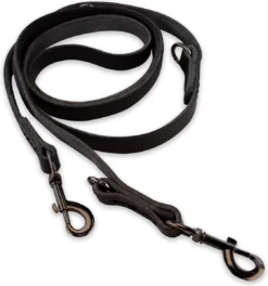 Multifunctionele Hondenriem - 220cm - Volledig Zwart - Leren Hondenriem - 100% Volnerfleer - Hondenriem Leer -Dog Supplies 1121x1200 3