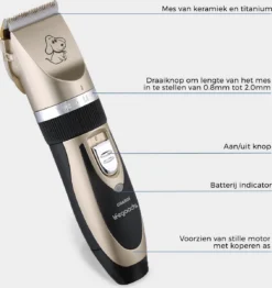 LifeGoods Hondentondeuse - Voor Katten En Honden - Complete Set - 5 Standen - Draadloos - Oplaadbaar - Goud/Zwart 16 LifeGoods Hondentondeuse - Voor Katten En Honden - Complete Set - 5 Standen - Draadloos - Oplaadbaar - Goud/Zwart -Dog Supplies 1131x1200