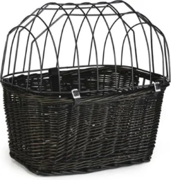 Beeztees - Fietsmand+Draadkap - Zwart - 43x34x44 Cm