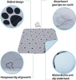 XXL Puppy Training Pad - Plasmat - Zwart - 104 X 104 Cm - Hondentoilet - Herbruikbaar - Wasbaar -Dog Supplies 1137x1200 1