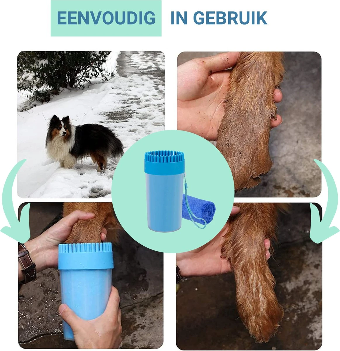 TIKKENS Hondenpoten Reiniger 2-in-1 - Hondenborstel - Hondenpoot Reiniger - Huisdier Poot Wassen - Hondenverzorging - Honden Wassen - Inclusief Microvezeldoek - XL 5 TIKKENS Hondenpoten Reiniger 2-in-1 - Hondenborstel - Hondenpoot Reiniger - Huisdier Poot Wassen - Hondenverzorging - Honden Wassen - Inclusief Microvezeldoek - XL - Afbeelding 5