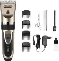 Dog Supplies 20 Nobleza Dieren Tondeuse Set - 4 Opzetkammen - Draadloos - Voor Huisdieren Katten & Honden
