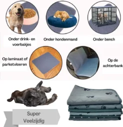 Sharon B - Puppy Training Pad - Plasmat - Beige Met Botjesprint - 80x90 Cm - Hondentoilet - Herbruikbaar - Wasbaar -Dog Supplies 1167x1200 3