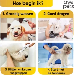 AVE Pets® Volledige Hondentondeuse Set Met Display - Draadloos Tondeuse - Scheerapparaat Voor Je Hond Of Kat - Huisdier Trimmer - Dierentondeuse - Dieren Verzorging -Dog Supplies 1171x1200 1