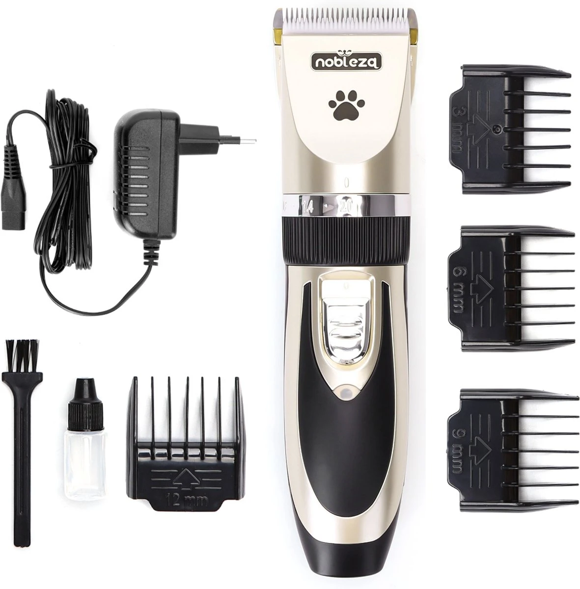 Nobleza B78 - Dieren Tondeuse Set - 4 Opzetkammen - Voor Huisdieren Katten & Honden - Draadloos 1 Nobleza B78 - Dieren Tondeuse Set - 4 Opzetkammen - Voor Huisdieren Katten & Honden - Draadloos