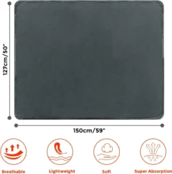 Hondendeken, Fleece, Waterdicht, Wasbaar, Hondenmat, Huisdier, Warme Zachte Deken Voor Hondendeken, Kattendeken, Deken Voor Katten En Honden, Waterdichte Deken Voor Bank, Bed, 150 X 127 Cm -Dog Supplies 1185x1200 6