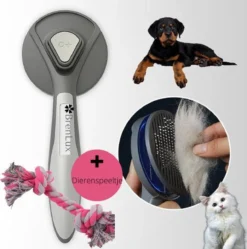 Merkloos Dierenborstel - Haarborstel Huisdieren - Borstel Voor Vacht Huisdier - Borstel Kat - Borstel Hond - Makkelijk Haar Verwijderen Met één Klik - Inclusief Speeltje - Kam Huisdier - Vachtverzorging - Massage -Dog Supplies 1192x1200 1