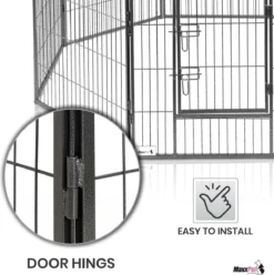 MaxxPet Puppyren - Hondenbench - Hondenren- Puppyren Met 8 Kennelpanelen - Staal -80 X 80 Cm Ø 210 Cm -Dog Supplies 1194x1200 9