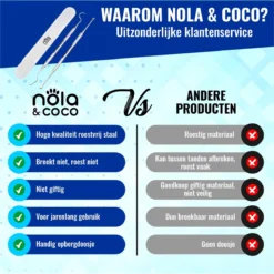 Nola & Coco® Tandsteen Verwijderaar Set Inclusief Bewaardoosje - Tandenkrabber - Set Van Twee - Hond - Kat - Tandenborstel - Tandplak Verwijderen - Tandenstoker - Honden Tanden Schoonmaken - Tandenhaakje - Gebitsreiniging -Dog Supplies 1199x1200 10