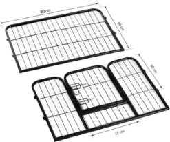 Merkloos Topmast Premium Puppyren - 80 Cm Hoog - 640 Cm Omtrek - Hondenren - Hondenhok - Antraciet -Dog Supplies 1200x1002 2