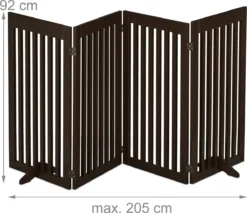 Relaxdays Veiligheidshekje Hout - 92 Cm Hoog - Kinderhek - Hondenhek - Inklapbaar - Bruin - 4 Panelen 13 Relaxdays Veiligheidshekje Hout - 92 Cm Hoog - Kinderhek - Hondenhek - Inklapbaar - Bruin - 4 Panelen -Dog Supplies 1200x1035 1