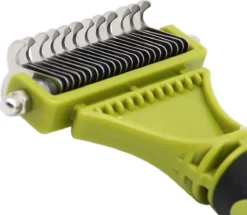 Hondenborstel - Dubbelzijdig Ontharing Tool - Herbruikbare Honden & Kattenvachtkam - Huisdier Grooming - 1 Stuk - Groen -Dog Supplies 1200x1044