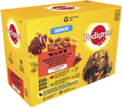 Pedigree Senior In Gelei Honden Natvoer - Vlees En Gevogelte In Gelei - 48 X 100 Gr -Dog Supplies 1200x1048 1
