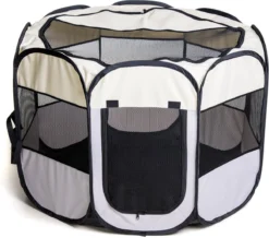 Dogs&Co Puppyren Opvouwbaar Grijs 90x90x60cm In Handige Draagtas -Dog Supplies 1200x1057 1