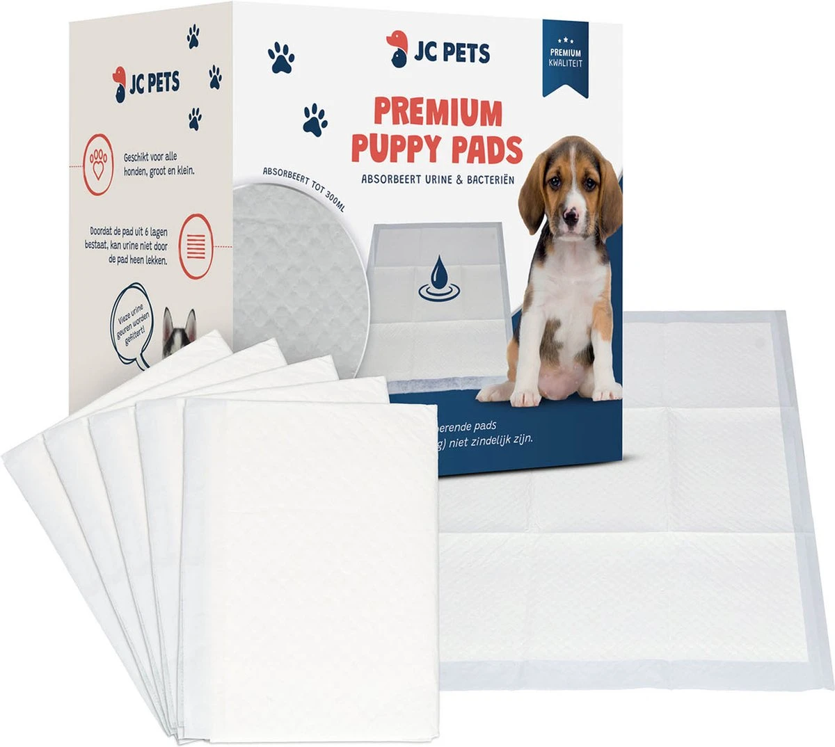 JC Pets Premium Puppy Training Pads - Hondentoilet - Zindelijkheidstraining Hond - 50 Stuks - 60 X 45 Cm 1 JC Pets Premium Puppy Training Pads - Hondentoilet - Zindelijkheidstraining Hond - 50 Stuks - 60 X 45 Cm