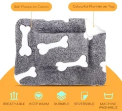 Nobleza Benchkussen - Dierenkussen - Hondenkussen - Kattenkussen - Benchmat - Dierenmat - Hondenmat - Kattenmat - Grijs - Maat S -Dog Supplies 1200x1095