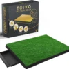 Toivo HondenToilet Kunstgras - Zwart - Geurafstotend - 62 X 49 X 6.6 CM - Honden Wc Outdoor - Zindelijkheidstraining Hond - Puppy Pads - Dierentoilet