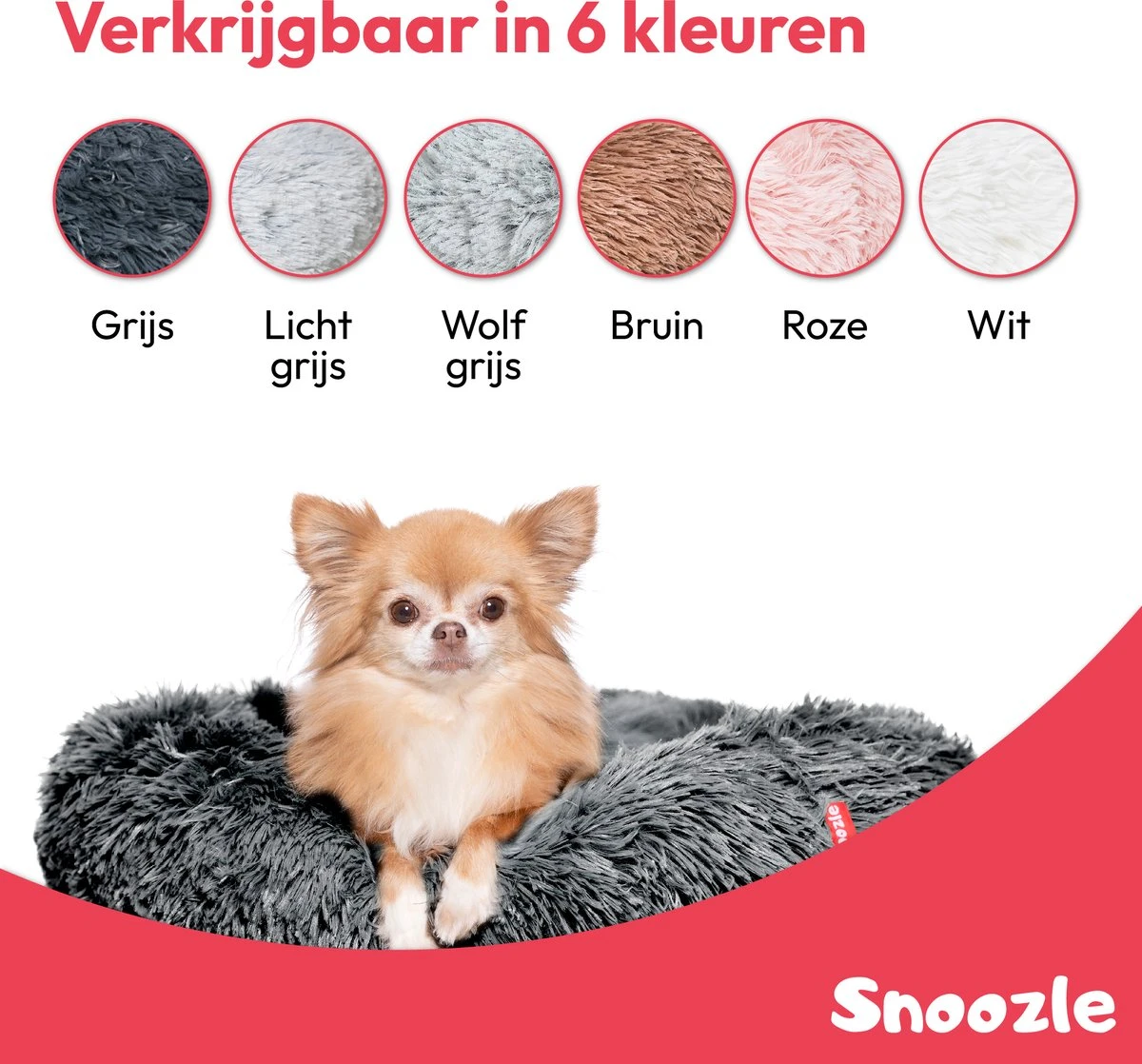 Snoozle Hondenmand - Zacht En Luxe Hondenkussen - Wasbaar - Fluffy - Hondenmanden - 80cm - Grijs 6 Snoozle Hondenmand - Zacht En Luxe Hondenkussen - Wasbaar - Fluffy - Hondenmanden - 80cm - Grijs - Afbeelding 6
