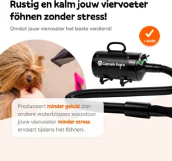 Captain Pup's Professionele Hondenföhn Met 4 Opzetstukken - Bijgeleverde Hondenborstel - Waterblazer Voor Honden - Zwart -Dog Supplies 1200x1120 2