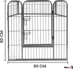 MaxxPet Puppyren - Hondenbench - Hondenren- Puppyren Met 8 Kennelpanelen - Staal -80 X 80 Cm Ø 210 Cm -Dog Supplies 1200x1133 4