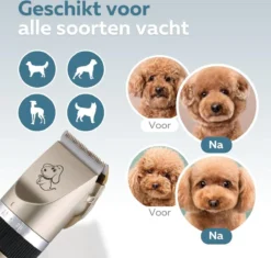 BYER Professionele Dieren Tondeuse Set - Voor Huisdieren Katten & Honden - Draadloos - Oplaadbare Pet Trimmer - Dog Tondeuze Clipper - 5 Standen & Vier Opzetkammen - Low Noise -Dog Supplies 1200x1144 2