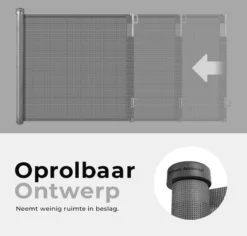 Château Animaux® - Tot 180cm Breed Traphekje Oprolbaar Hond - Stijlvolle Oplossing - Dieren Hek - Honden Hek -Dog Supplies 1200x1145 10