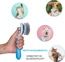 Lorell Pet Company Kattenborstel/Hondenborstel - Borstel Voor Langharig/kortharig -Hondenhaar En Kattenhaar Verwijderaar - Blauw -Dog Supplies 1200x1145 3