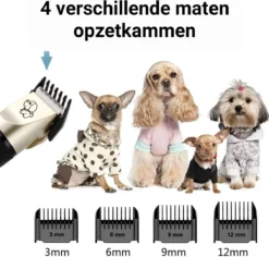 Merkloos Professionele Dierentondeuse - Scheerapparaat Voor Honden En Katten - Trimmer - 4 Opzetstukken - Oplaadbaar - Draadloos - Stil - Verschillende Haar En Vachtlengtes - Haartrimmer - Hondentrimmer - Honden Trimmer - Honden Knippen - Haren Knippen -Dog Supplies 1200x1148 3