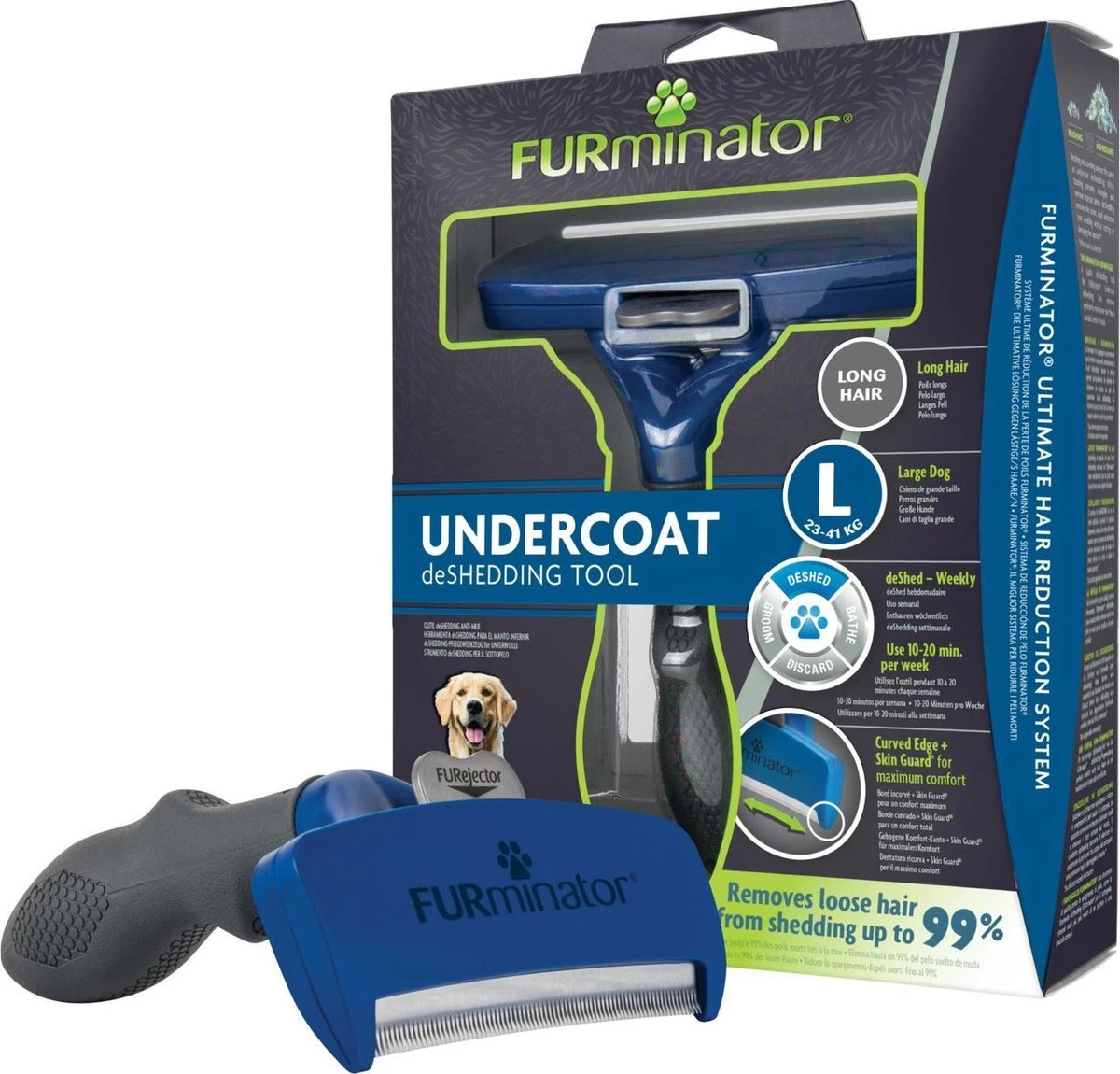 Furminator Deshedding Dog Undercoat L Long Hair 2 Furminator Deshedding Dog Undercoat L Long Hair - Afbeelding 2