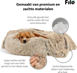 Filo Hondenmand 60cm Met Deken & Rits – Crème – Geschikt Als Kattenmand - Fluffy Donut Hondenbed Lichtbruin - Honden Mand & Bed – Hondenkussen – Kussen Hond – Katten Mand -Dog Supplies 1200x1153 13