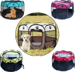 Opvouwbare Puppyren Bruin 90x90x60cm - Puppytent - Dogs&Co 6 Opvouwbare Puppyren Bruin 90x90x60cm - Puppytent - Dogs&Co -Dog Supplies 1200x1163 10
