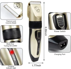 Merkloos Professionele Dierentondeuse - Scheerapparaat Voor Honden En Katten - Trimmer - 4 Opzetstukken - Oplaadbaar - Draadloos - Stil - Verschillende Haar En Vachtlengtes - Haartrimmer - Hondentrimmer - Honden Trimmer - Honden Knippen - Haren Knippen -Dog Supplies 1200x1167 4