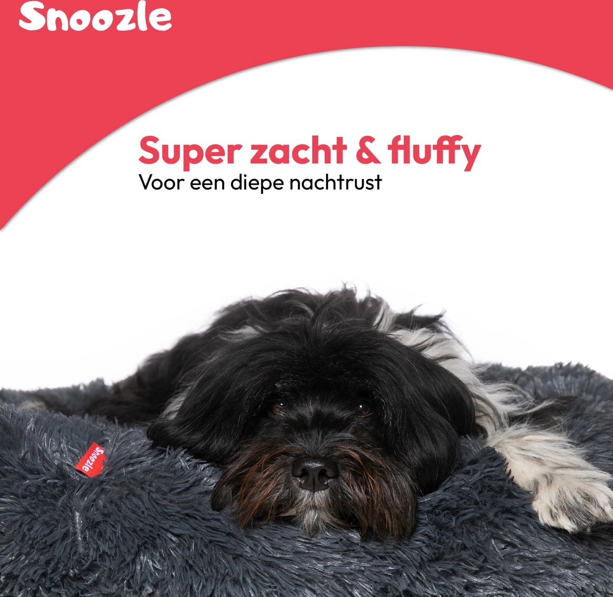 Snoozle Hondenmand - Zacht En Luxe Hondenkussen - Wasbaar - Fluffy - Hondenmanden - 80cm - Grijs 2 Snoozle Hondenmand - Zacht En Luxe Hondenkussen - Wasbaar - Fluffy - Hondenmanden - 80cm - Grijs - Afbeelding 2