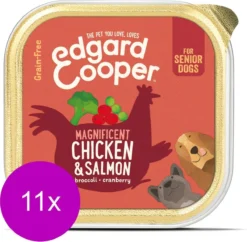 11x Edgard & Cooper Kuipje Vers Vlees Senior Hondenvoer Kip - Zalm 150 Gr -Dog Supplies 1200x1174 9