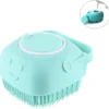 Merkloos Siliconenborstel - Massage Borstel - Silicone Massage Brush - Shampoo Borstel – Lichaamsverzorging - Scrubborstel - Badborstel - Huisdieren - Hond/Kat