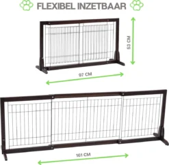 Hondenhek - Traphekje Hond - Traphekje Zonder Boren - Traphekje - BxH 161-97 X 53 Cm - Koffiebruin -Dog Supplies 1200x1178 8