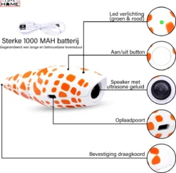 Merkloos LotaHome - Anti Blaf Apparaat - Hondentrainer Voor Binnen En Buiten - Bereik Tot 15 Meter - Diervriendelijk - Zonder Schok - Ultrasone - Voor Alle Honden - Inclusief Clicker -Dog Supplies 1200x1179 4