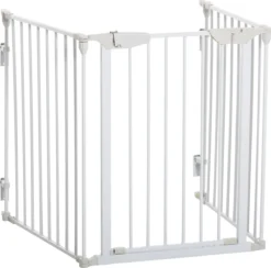 PawHut Afschermhek Voor Honden Veiligheidshek Hondenhek 3 Elementen Kunststof Wit D06-100V01 -Dog Supplies 1200x1187 4