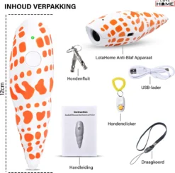 Merkloos LotaHome - Anti Blaf Apparaat - Hondentrainer Voor Binnen En Buiten - Bereik Tot 15 Meter - Diervriendelijk - Zonder Schok - Ultrasone - Voor Alle Honden - Inclusief Clicker -Dog Supplies 1200x1188 8