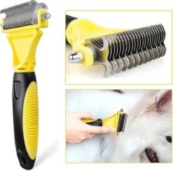 Hondenborstel - Dubbelzijdig Ontharing Tool - Herbruikbare Honden & Kattenvachtkam - Huisdier Grooming - 1 Stuk - Groen -Dog Supplies 1200x1190 3