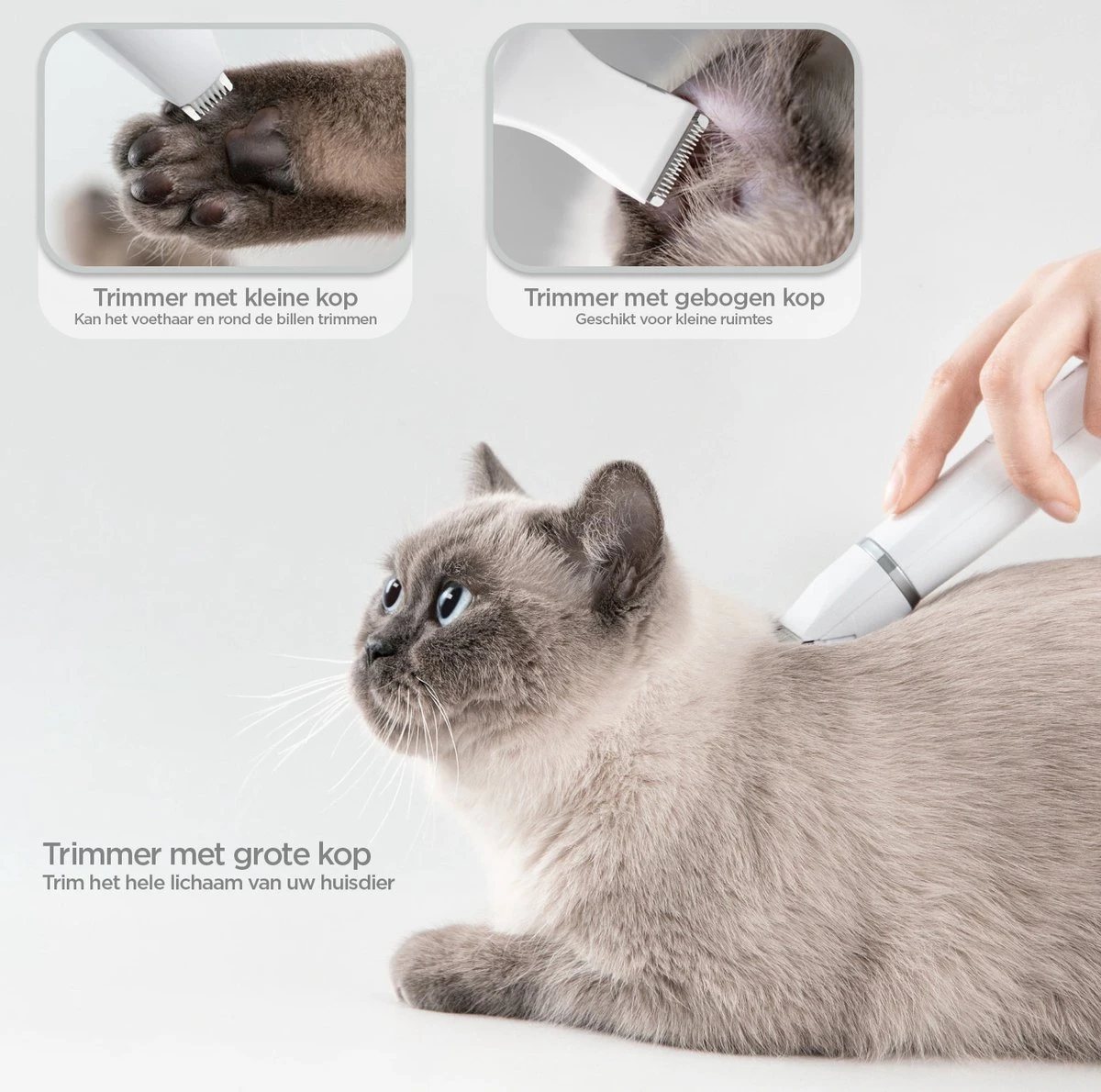 Revo Goods Professionele 4 In 1 Hondentondeuse Set -Ideaal Voor Honden En Andere Huisdieren - Slijper Inbegrepen -Draadloos - Ultra Stil 3 Revo Goods Professionele 4 In 1 Hondentondeuse Set -Ideaal Voor Honden En Andere Huisdieren - Slijper Inbegrepen -Draadloos - Ultra Stil - Afbeelding 3