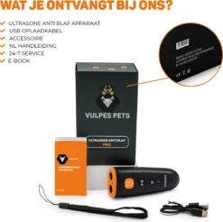 Vulpes Pets® Ultrasone Anti Blaf Apparaat – 3-in-1 Anti Blaf Apparaat Pro - Diervriendelijk & Zonder Schok - Alternatief Anti Blafband - Voor Kleine & Grote Honden - Audio - Flashlight - USB-Oplaadbaar 26 Vulpes Pets® Ultrasone Anti Blaf Apparaat – 3-in-1 Anti Blaf Apparaat Pro - Diervriendelijk & Zonder Schok - Alternatief Anti Blafband - Voor Kleine & Grote Honden - Audio - Flashlight - USB-Oplaadbaar -Dog Supplies 1200x1195 5