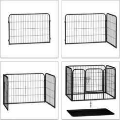 MaxxPet Puppyren - Hondenbench - Puppykennel - Hondenren - 125 X 78 X 80 Cm - Zwart -Dog Supplies 1200x1197 18